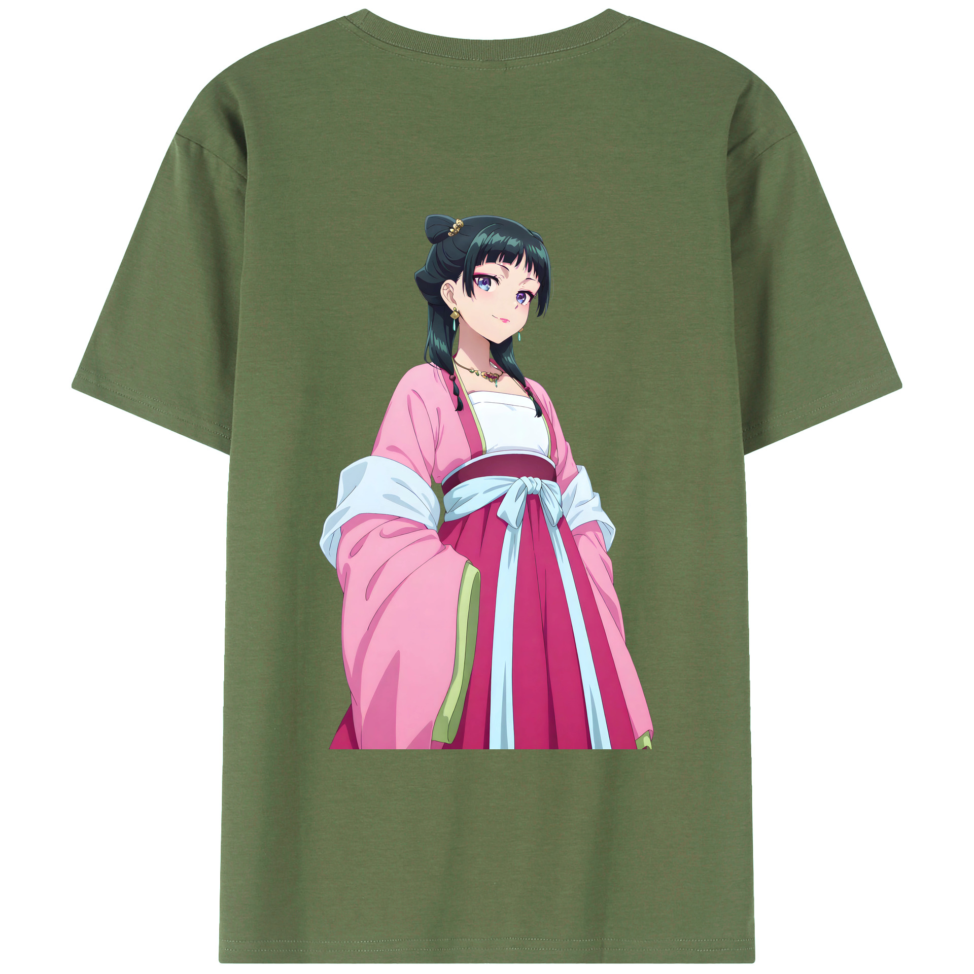 （画像用） 薬屋のひとりごと The Apothecary Diaries 綿100％ メンズ半袖Tシャツ（バックプリント） 通気性
